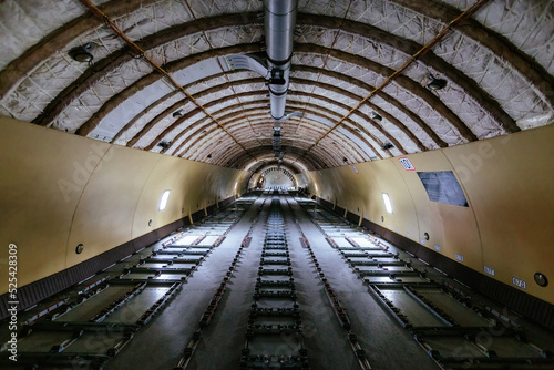 Inside the cargo bay of the aircraft