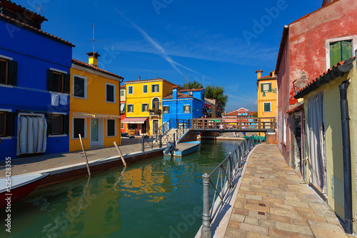 architecture of Burano island, Venice, Italy.