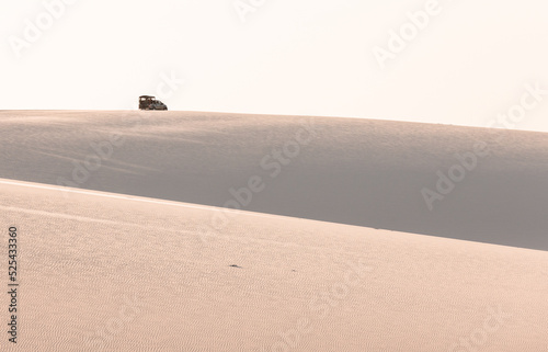 Fototapeta Naklejka Na Ścianę i Meble -  driving on the sand dunes in the desert
