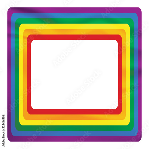 Wallpaper Mural Flag LGBT icon, squared frame. Template design, vector illustration. Love wins. LGBT symbol in rainbow colors. Gay pride collection. Copy space Torontodigital.ca