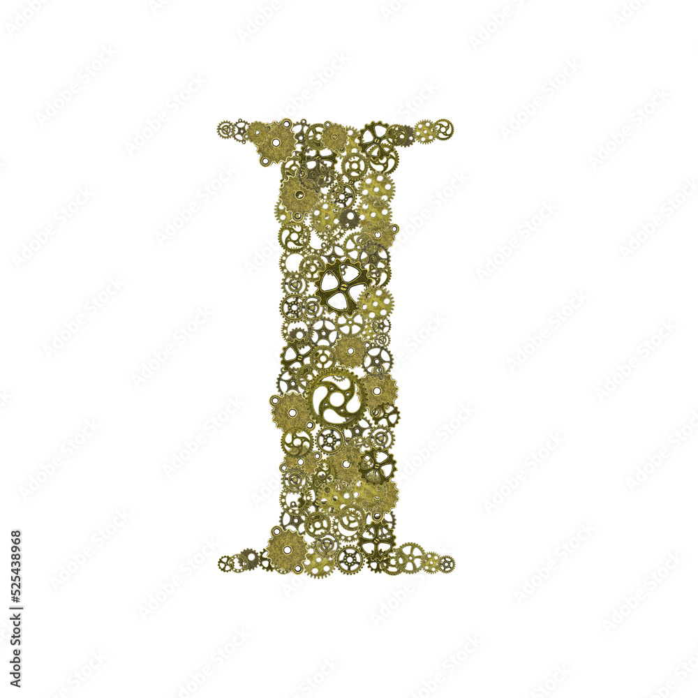 Obraz premium alphabet , gears arrangement shape of alphabet