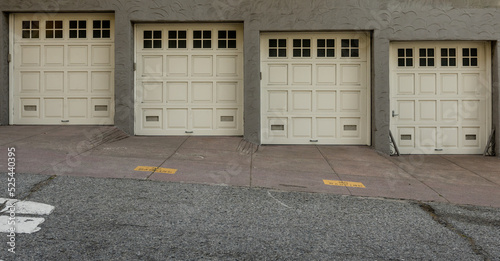 Four Garage Doors On Different Levels