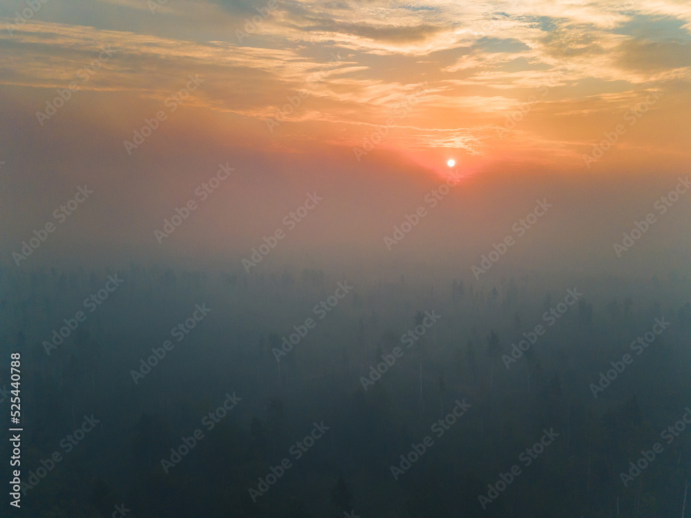 sunrise over the lake