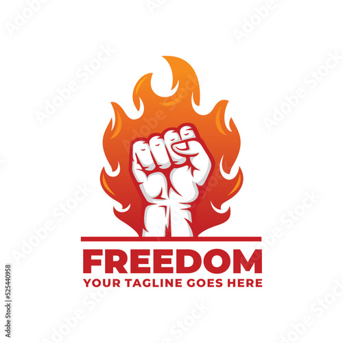 Freedom revolution logo design vector