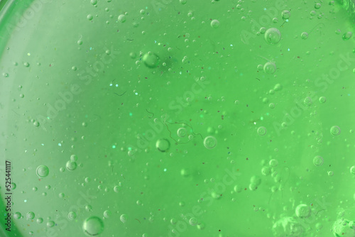 Closeup view of green slime as background. Antistress toy