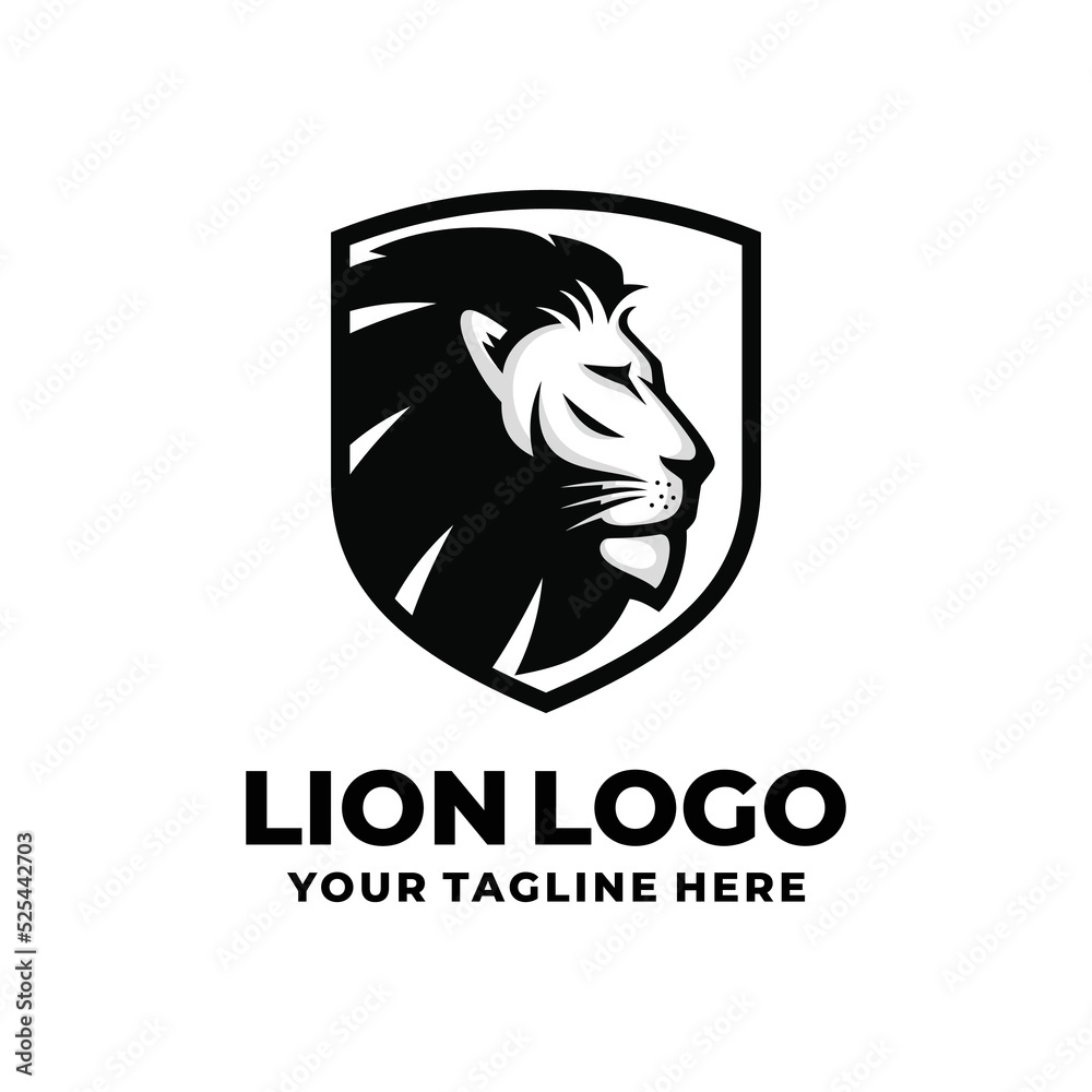 Lion face logo design vector Lion face logo design vector