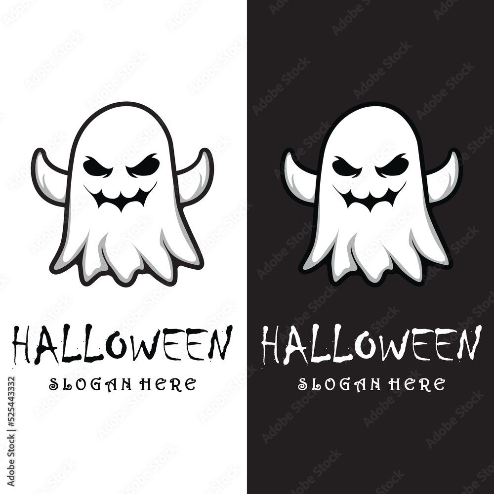 halloween logo with slogan template halloween logo with slogan template