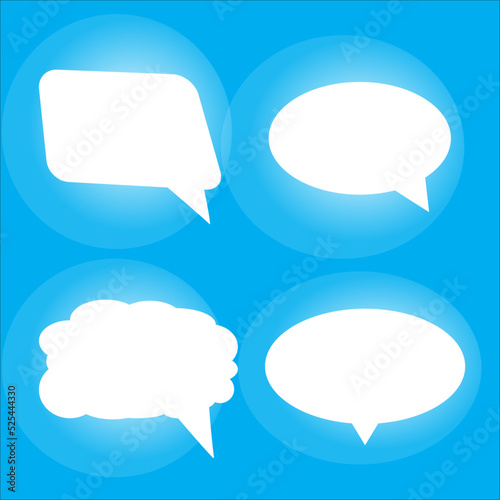vector illustration of conversation bubble dialog set icon set.
