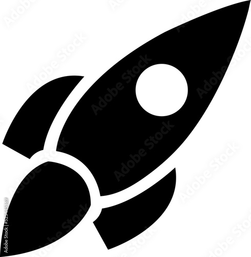  rocket icon. Simple filled rocket vector icon. On white background..eps