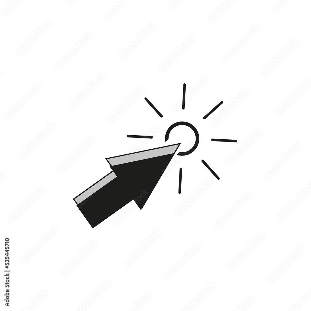 Arrow pointer, mouse cursor. Computer technology concept. Vector illustration. stock image. Arrow pointer, mouse cursor. Computer technology concept. Vector illustration. stock image.