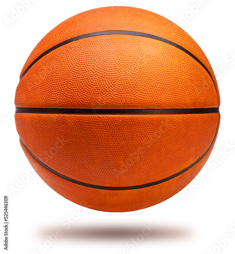 Basketball full details isolated on white background, Basketball sports equipment on white With clipping path. © MERCURY studio