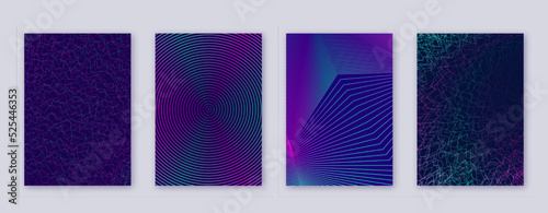 Art business card. Abstract lines modern brochure