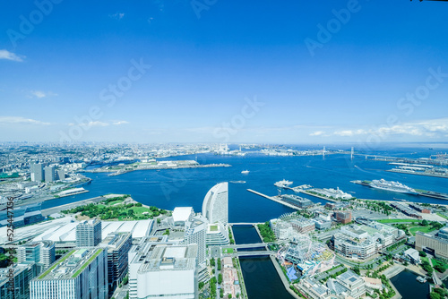 神奈川県横浜市みなとみらいの都市風景