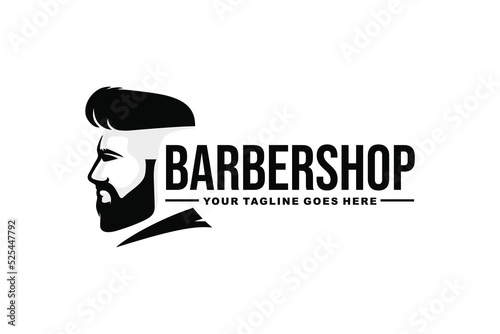 Barbershop logo vector. Salon logo