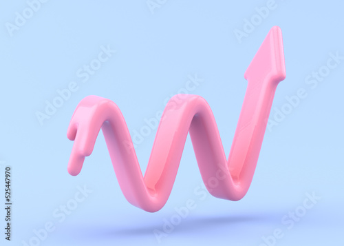 ectangle pattern arrow of stock market. stock box pattern 3D Actual Arrow Shows Success in Business Strategy. photo