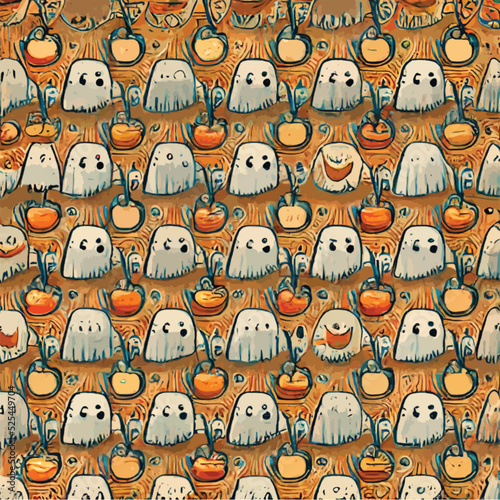 hellowen pattern vector seamless background. Halloween symbol design element decoration. Funny wallpaper for textile and fabric. Fashion style.