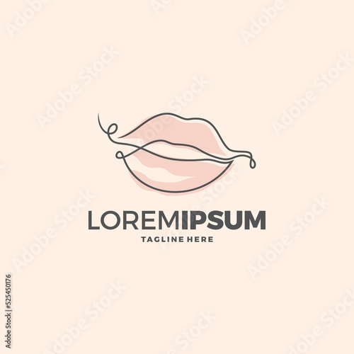 Lips logo beauty , sexy lips vector illustration
