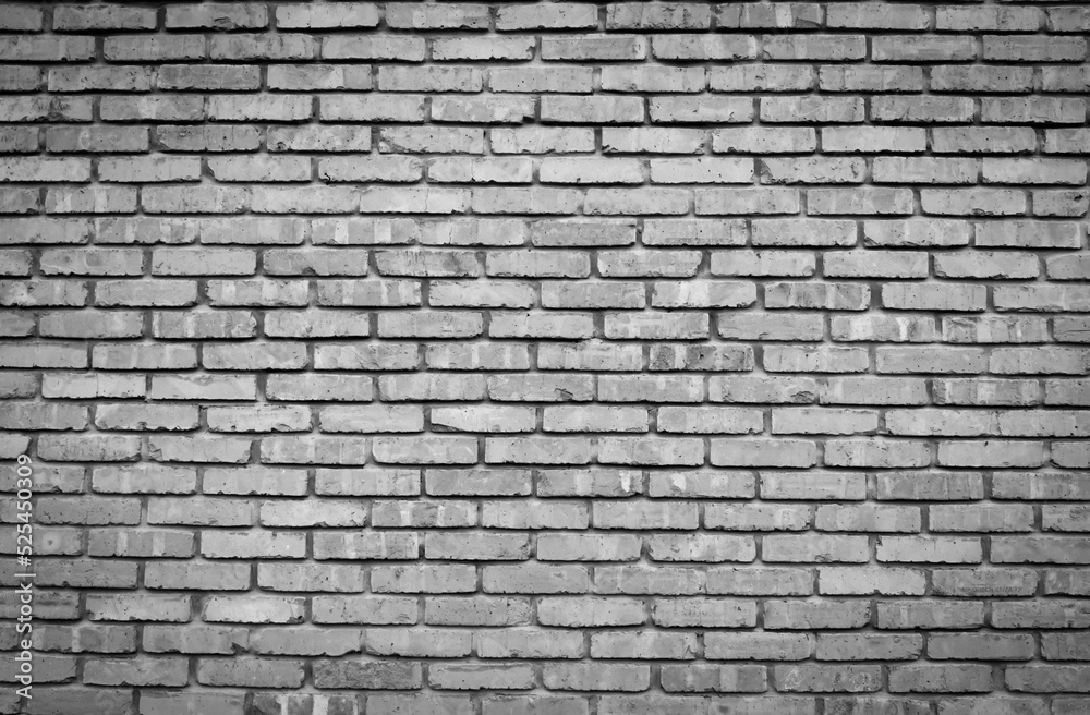 Abstract Black brick wall texture for pattern background.