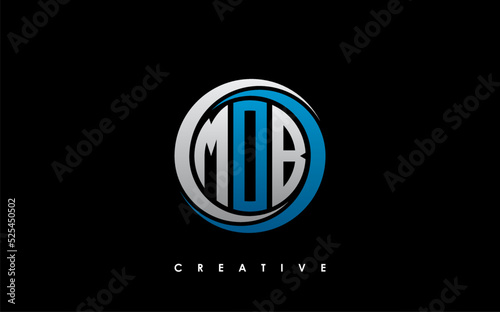 MOB Letter Initial Logo Design Template Vector Illustration