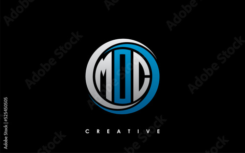 MOC Letter Initial Logo Design Template Vector Illustration