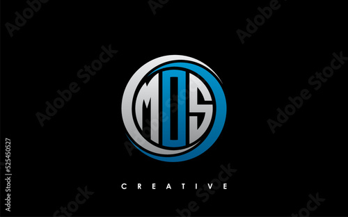 MOS Letter Initial Logo Design Template Vector Illustration