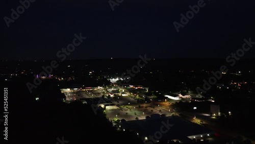 Wallpaper Mural the night sky filled with fireworks over the small town Torontodigital.ca