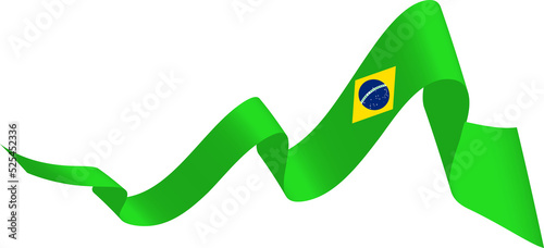 Brazil flag ribbon decoration for independence day