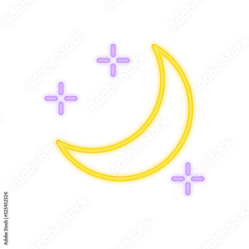 moon neon icon