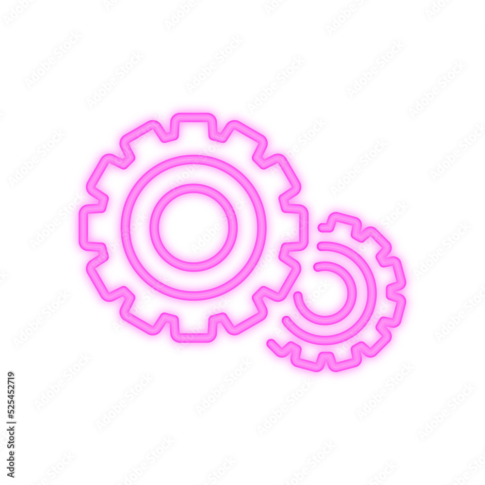 setting neon icon setting neon icon