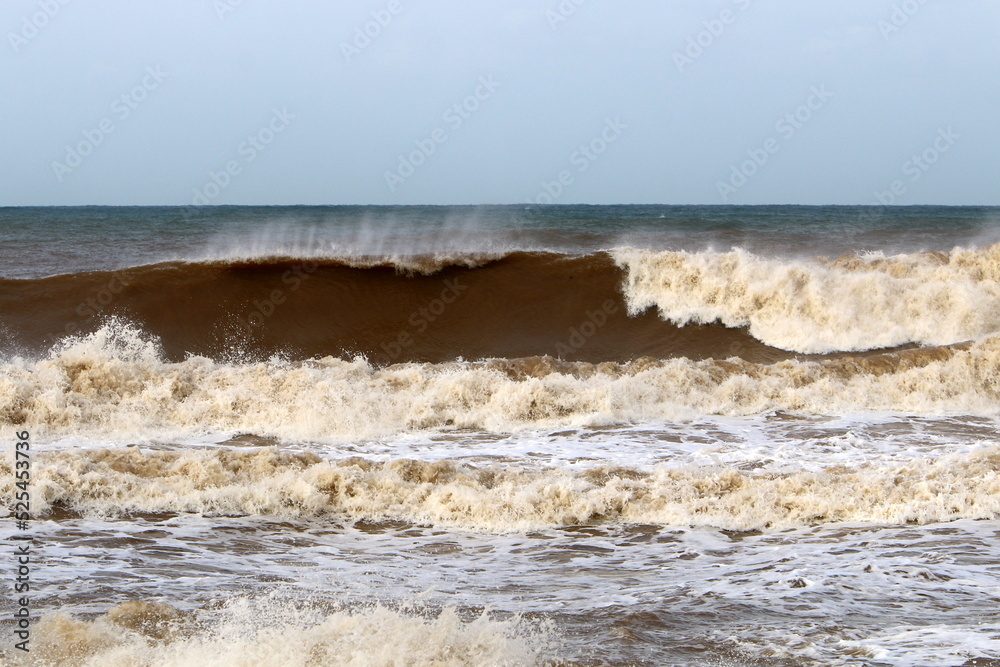 Storm on the Mediterranean Sea in northern Israel. Storm on the Mediterranean Sea in northern Israel.