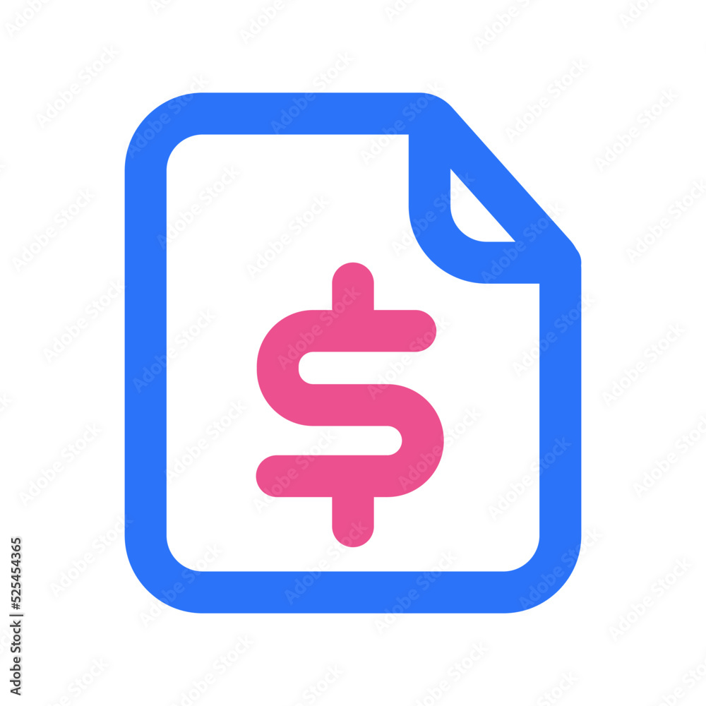 Financial Files Icon Two Tone Color Financial Files Icon Two Tone Color