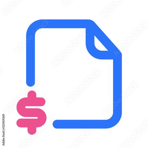 Financial Files Icon Two Tone Color