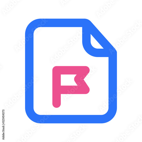 Flag File Icon Two Tone Color