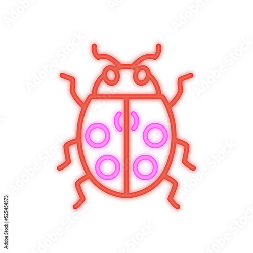 ladybug neon icon