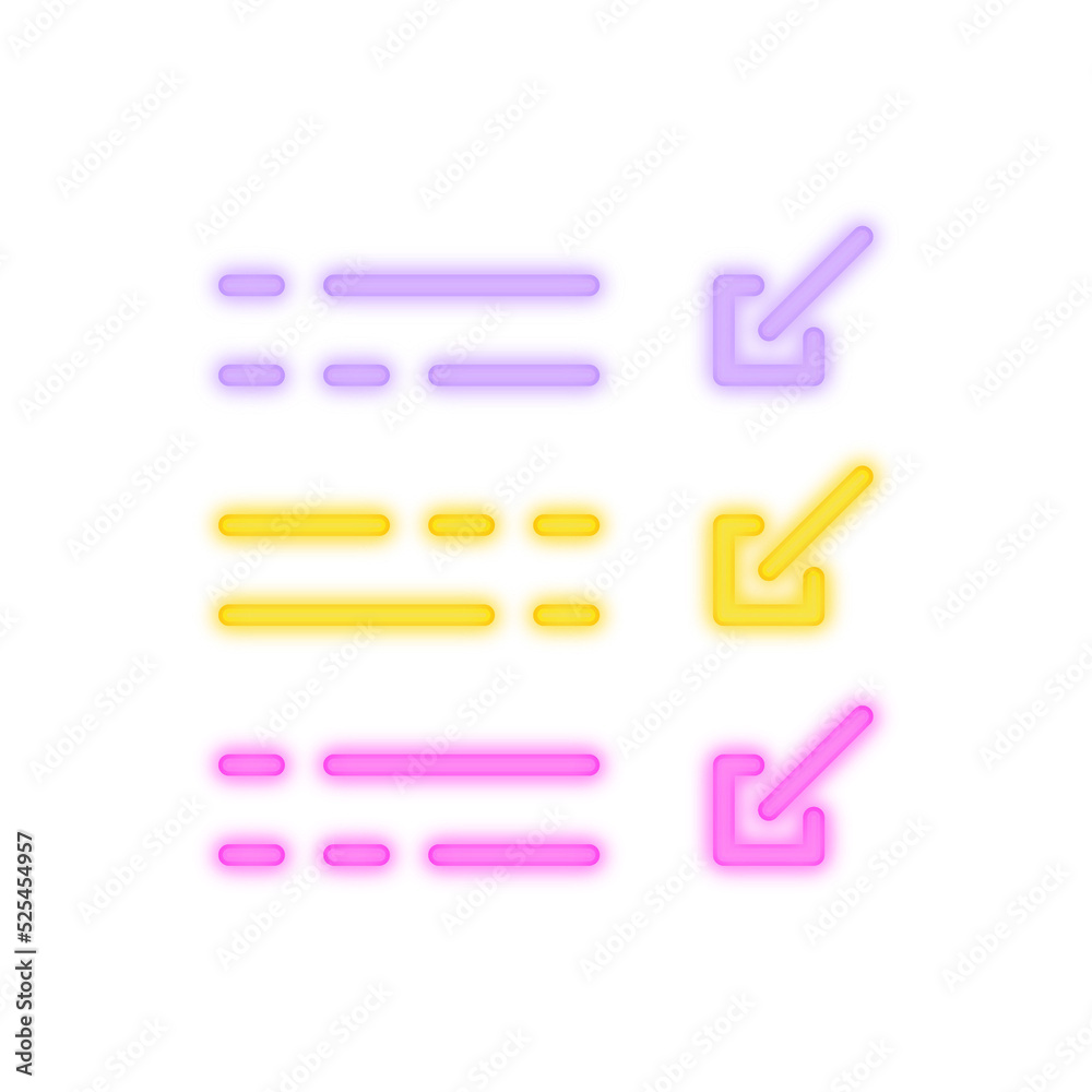 checklist neon icon checklist neon icon