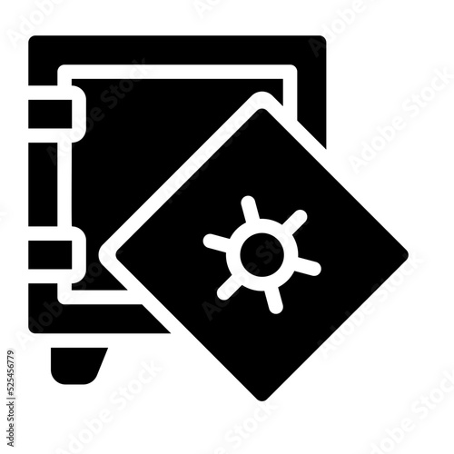 empty safebox glyph icon