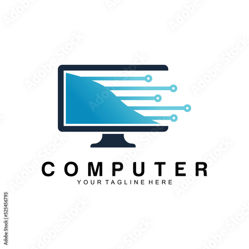 computer logo vector design template