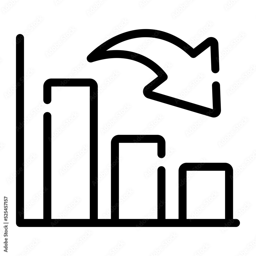 economic crisis line icon economic crisis line icon