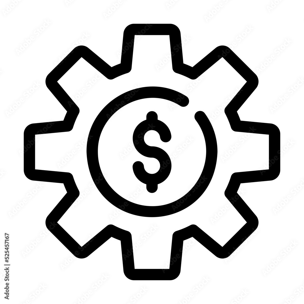 money management loss line icon money management loss line icon