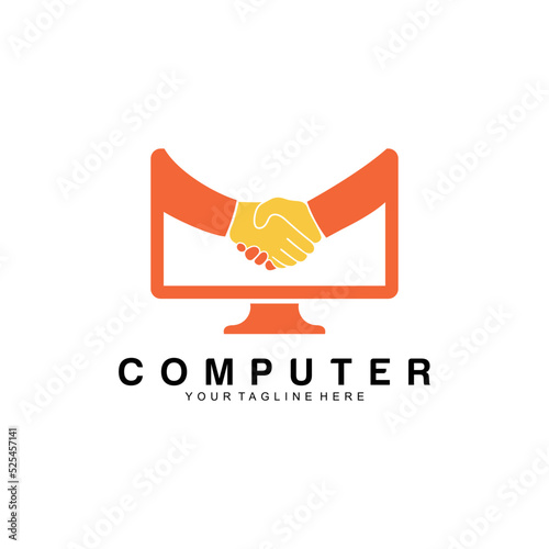 computer logo vector design template