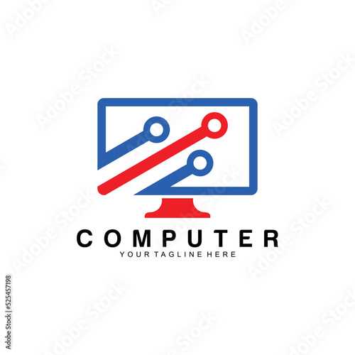 computer logo vector design template