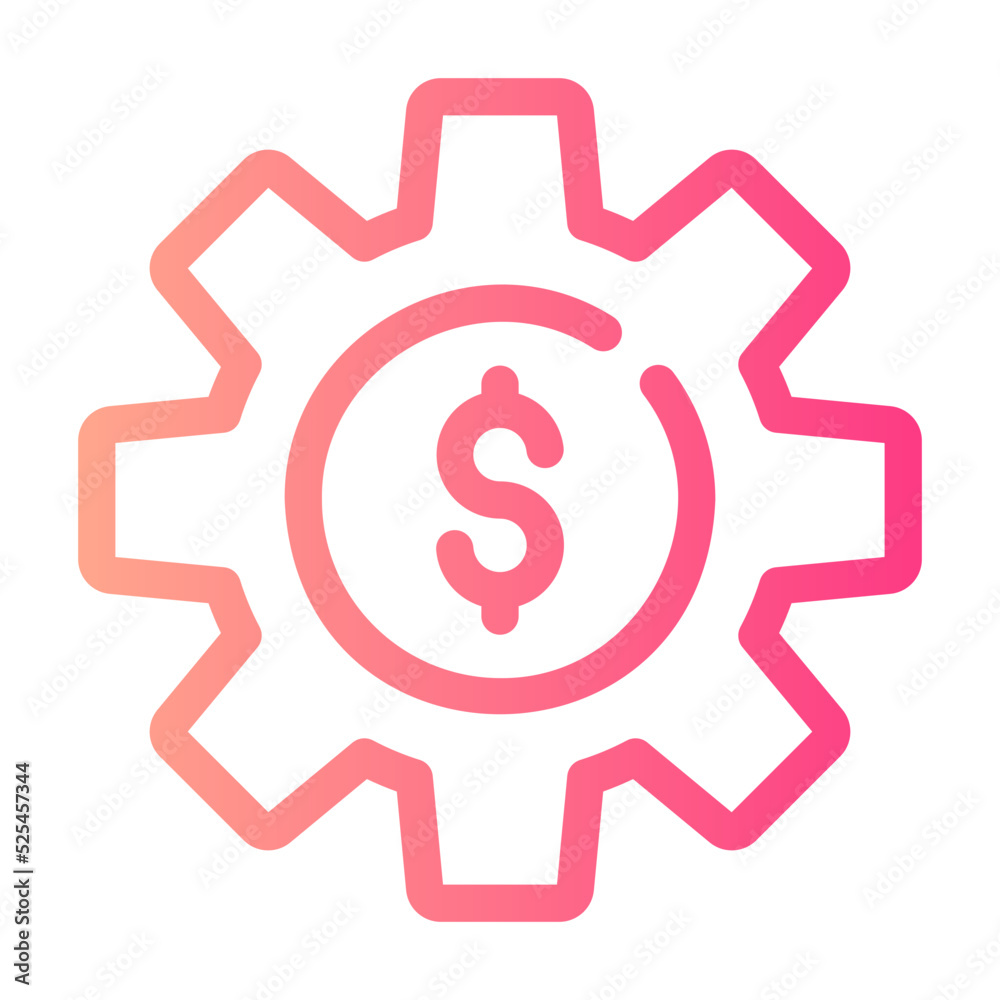 money management loss gradient icon money management loss gradient icon