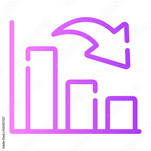 economic crisis gradient icon