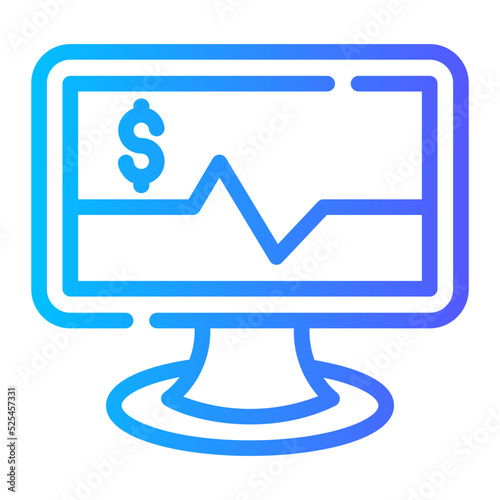 economic crisis gradient icon
