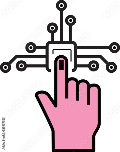 hand touch chip AI