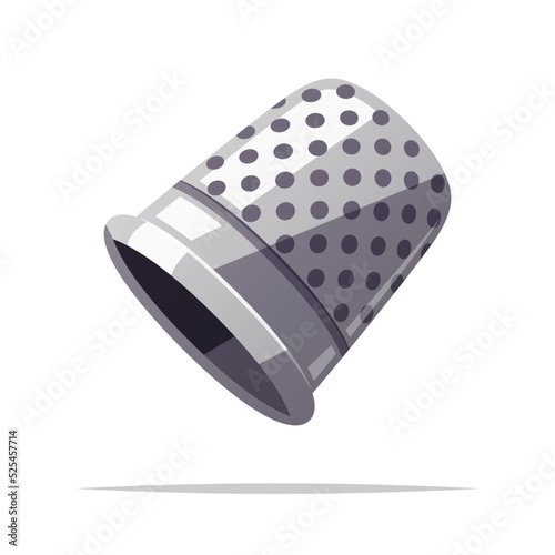 Sewing thimble vector isolated illustration