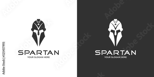 Spartan Warrior Logo template Design,icon spartan,helmet spartan.