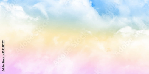 Cloud and sky with a pastel colored background and wallpaper, abstract sky background in sweet color. Abstract and pastel color. Vector illustrator