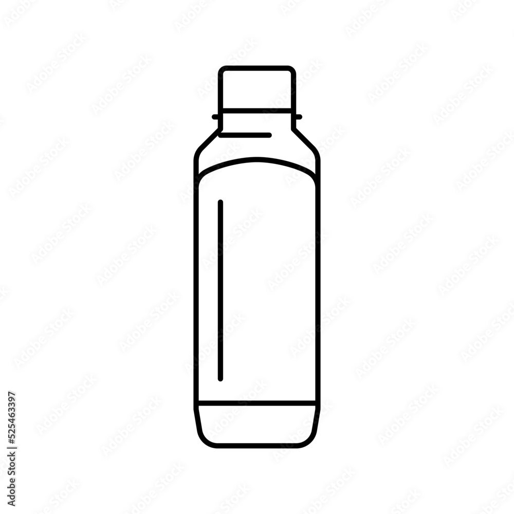 bottle smoothie fruit juice food line icon vector illustration