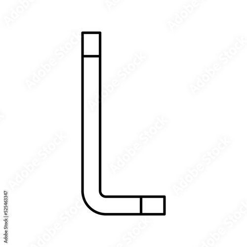 square key assembly furniture line icon vector illustration
